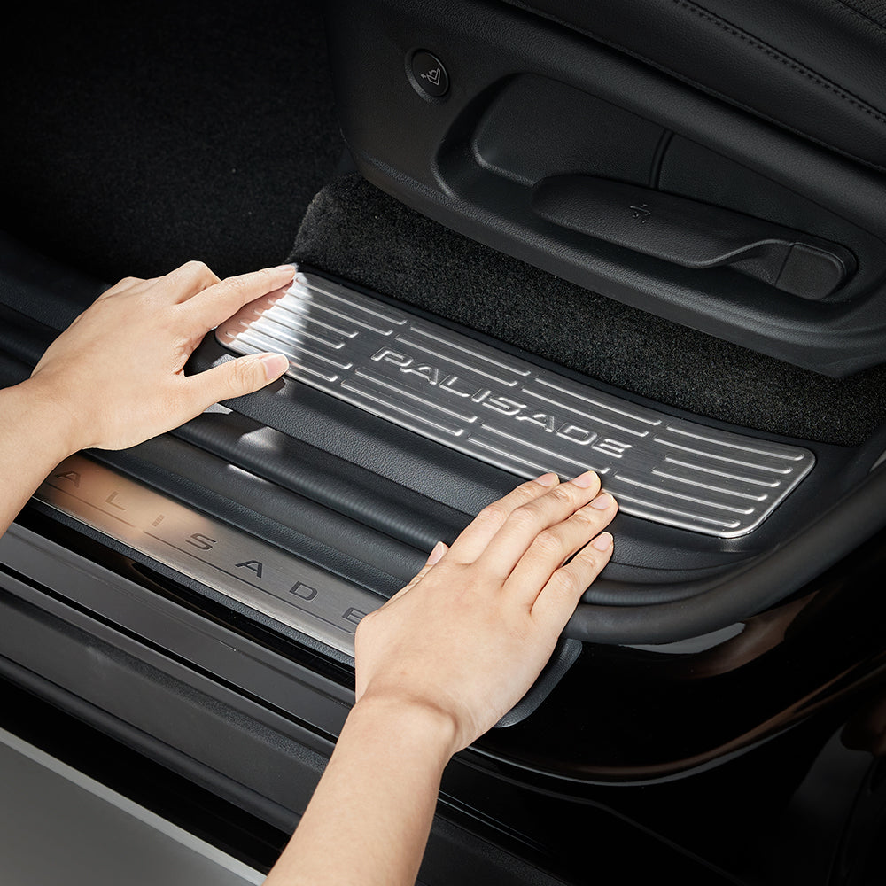 2026 New Palisade LX3 Custom Accessories – Stainless Steel Door Sill Covers