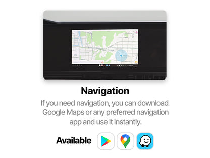 Car navigation displayed on Android Auto using Google Maps